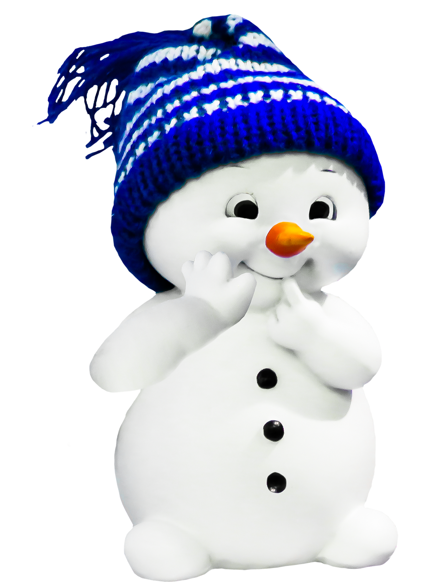 Snowman with a BlueHat